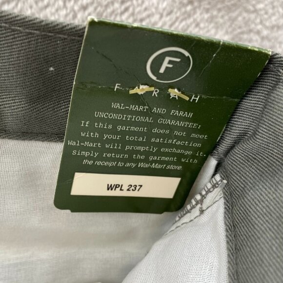 NWT Farah Men Dress Pants Size 46x30 Khaki Stain Free Performance Straight Green - Picture 9 of 16
